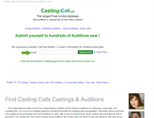 Tablet Screenshot of casting-call.us
